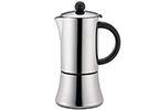 Cilio Stainless Steel & Black Tiziano 6 Cup Stove Top Espresso Pot