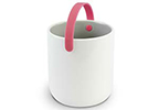 Cookut 8cm Promenade Ceramic Cup with Pink Handle
