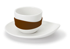 PO: Leaf Set 4 Brown Espresso Cups