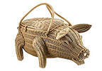 Saleen Beige Pig Decoration Basket