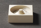 Scanwood Paper Clips Holder - Beechwood - 8.5 x 8.5 x 3cm
