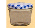 Wolf 6 x Tapered Preserving Jars, Blue, 235ml