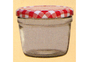 UWO Wolf 6 x Tapered Preserving Jars, Red, 235ml WO821235R
