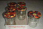 UVO Wolf 6 x 440ml Tapered Preserving Jars with Fruit Lids
