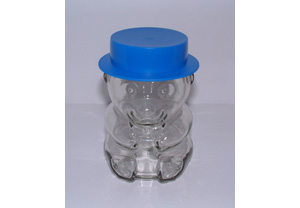Gilberts Mr Bear Glass Jar with Blue Hat 285ml WO824281B