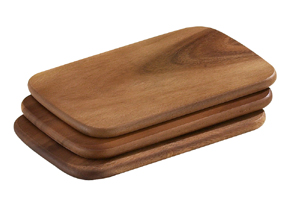 Zassenhaus Pack of 3 x Acacia Wood Breakfast Boards ZA055009